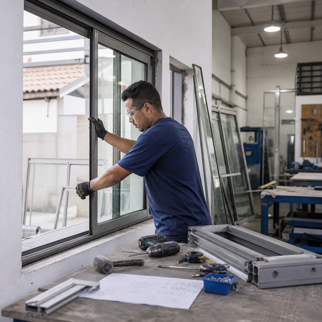Como incluir mão de obra, instalação e serviços no orçamento de caixilharias