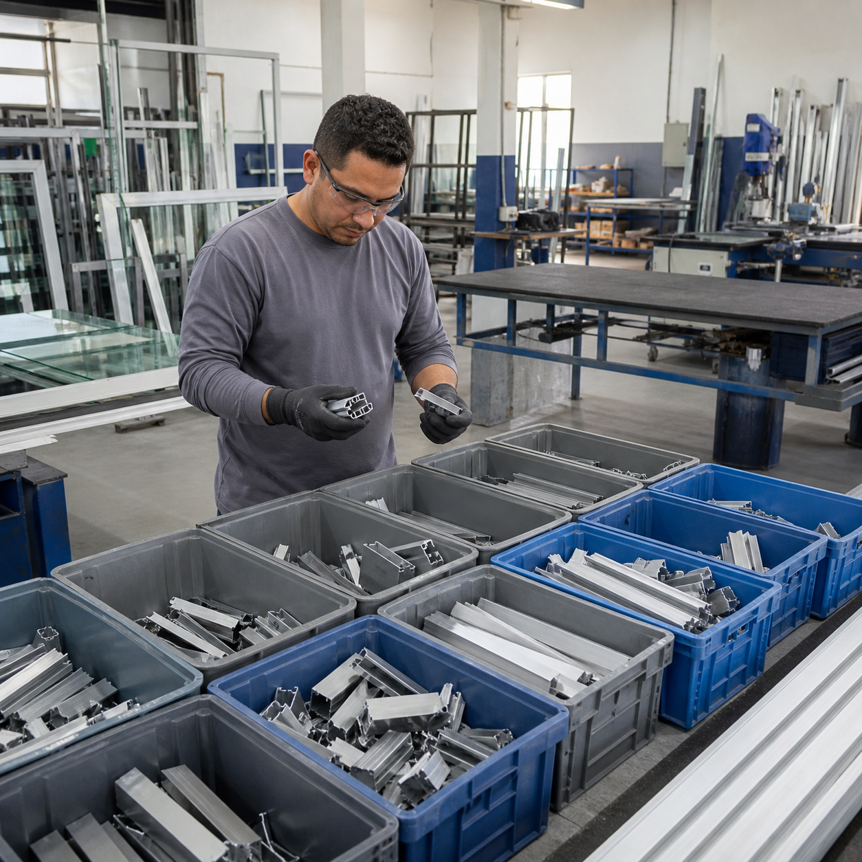 Como controlar sobras e materiais de uma obra de caixilharias